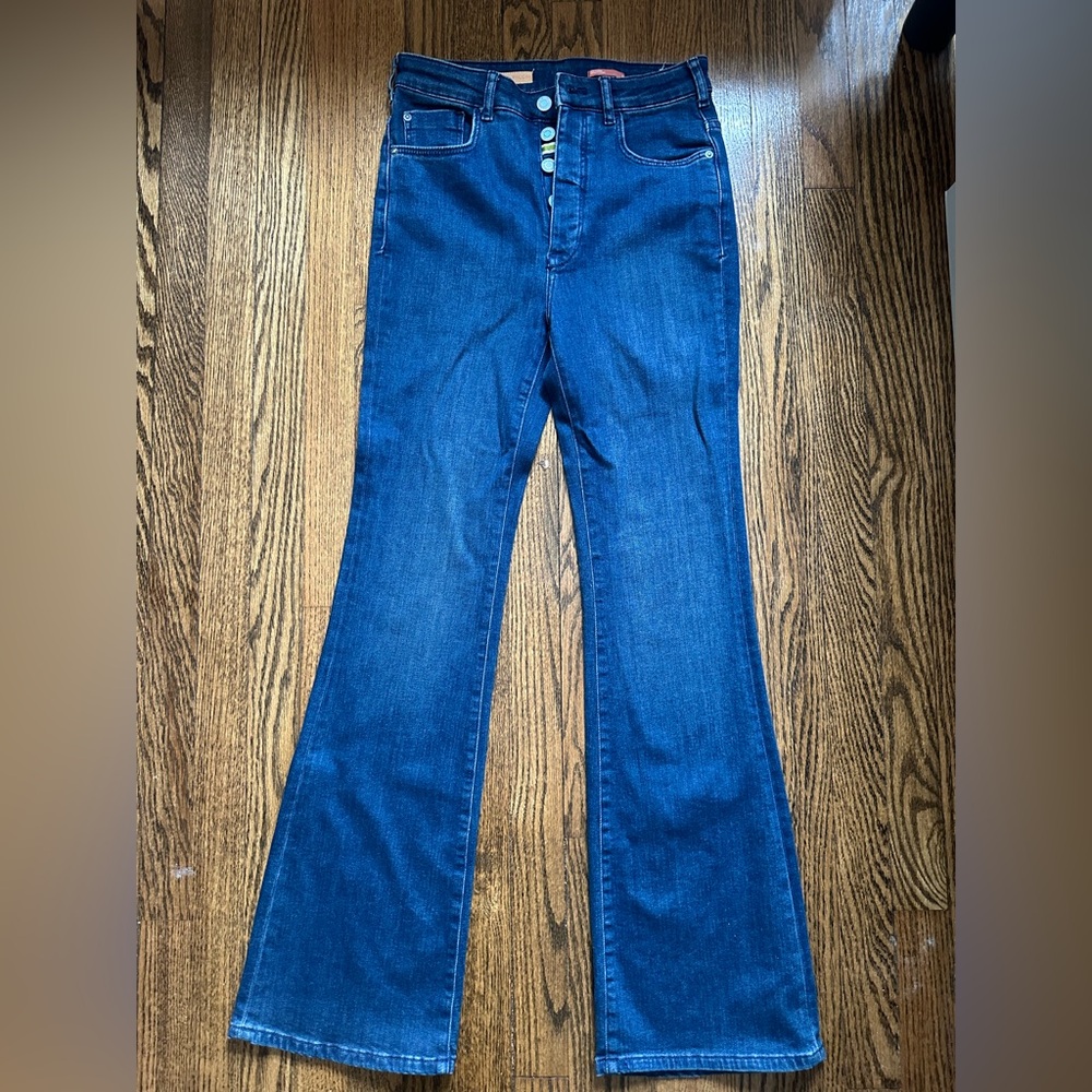 Pilcro Dark Blue Flare Jeans